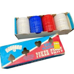 Vintage Poker Chips - Retro Packaging Mid Century Design MCM Card Game